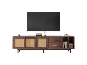 Meuble tv coloris marron 190 cm <strong>KORFEE</strong> <strong></strong>