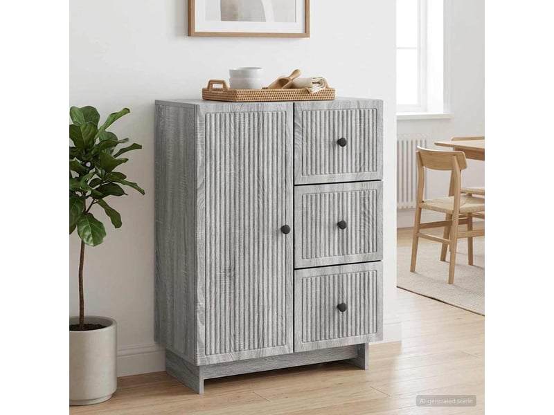  Buffet - bahut - meuble de rangement sonoma gris 66 x 34,5 x 90 cm bois d'ingénierie  - Conforama B
