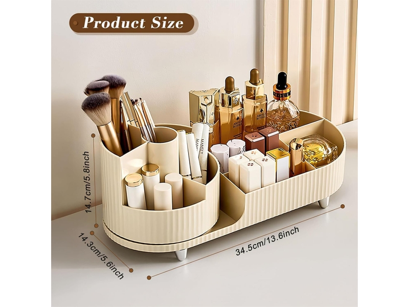 Organisateur présentoir cosmétique rotatif – pour coiffeuse et salle de bain - Conforama B