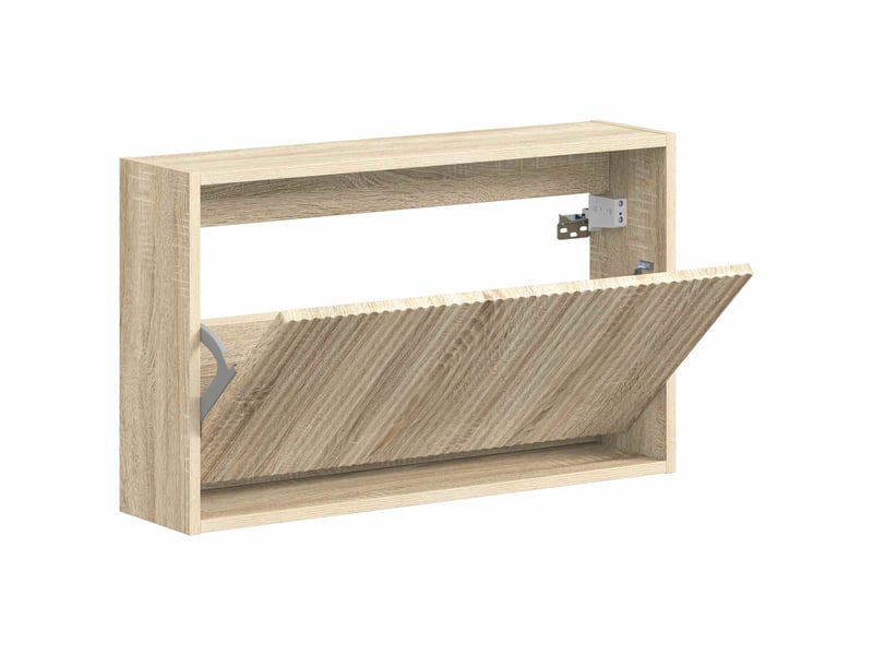  Meuble à chaussures mural, armoire à chaussures arnhem 71x17x43 cm chêne sonoma  - Conforama C