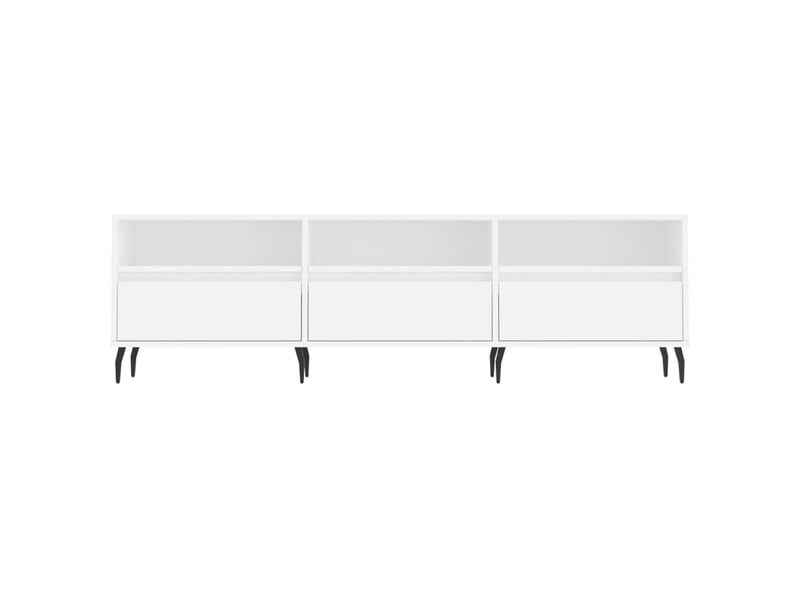  Meuble tv - banc tv - meuble de rangement blanc 150x30x44,5 cm bois d'ingénierie  - Conforama E