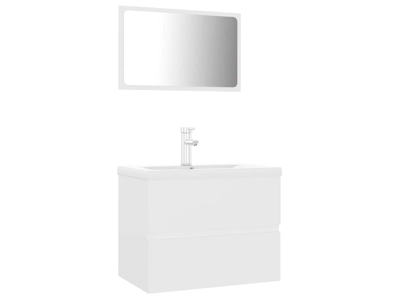  Meubles de salle de bain, armoire salle de bain blanc bois d'ingénierie cf65458  - Conforama A
