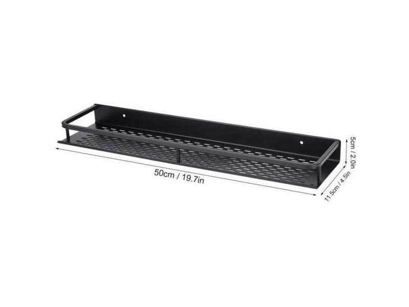  Enowelir étagère de salle de bain en acier inoxydable noir 50 cm support de douche étagère murale  - Conforama C