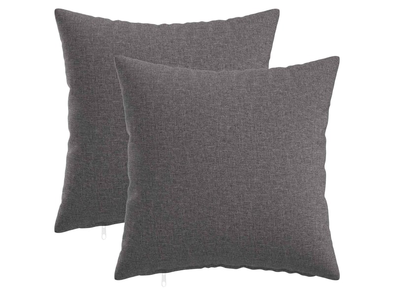  Lot de 2 coussins avec oreiller, coussins décoratifs heerlen gris clair tissu cf50220  - Conforama B
