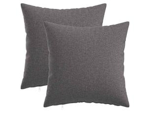 Lot de 2 coussins avec oreiller, coussins décoratifs heerlen gris clair tissu cf50220