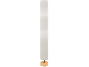 Lampadaire pour salon avec abat-jour en lin, interrupteur au pied, 2 douilles e27, 120 cm, beige