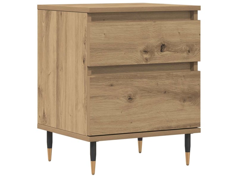  Table de chevet - cabinet de chevet - table de nuit chêne artisanal 40x35x50 cm bois d’ingénierie  - Conforama A