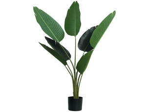 Palmier artificiel décoratif réaliste avec pot, 7 feuilles, pour intérieur, ø15 x 120 cm, vert