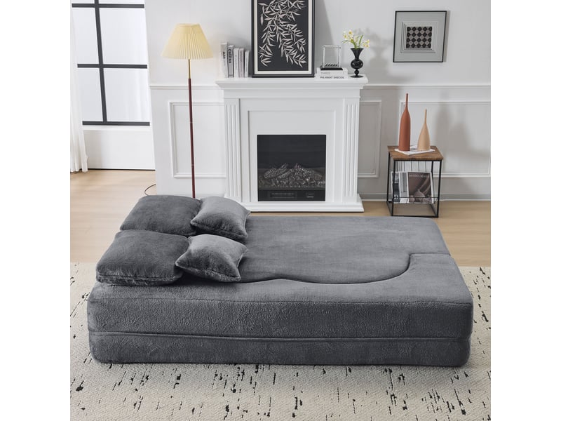 Canapé de salon, canapé moderne, gris, design moderne, pour salon, adapté à l'espace de vie, chambre  - Conforama R