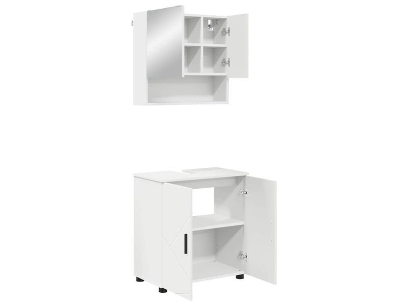 Ensemble de mobilier de salle de bain 2 pièces blanc cf64205 - Conforama A