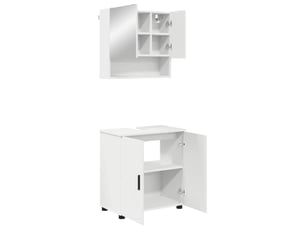 Ensemble de mobilier de salle de bain 2 pièces blanc cf64205