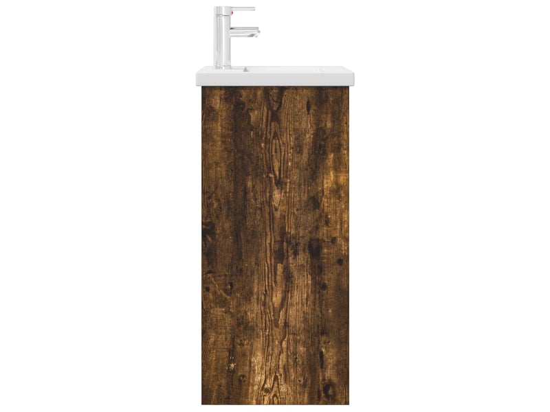  Meuble de salle de bain avec évier chêne fumé 42x40x84.5 cm shl9144  - Conforama E