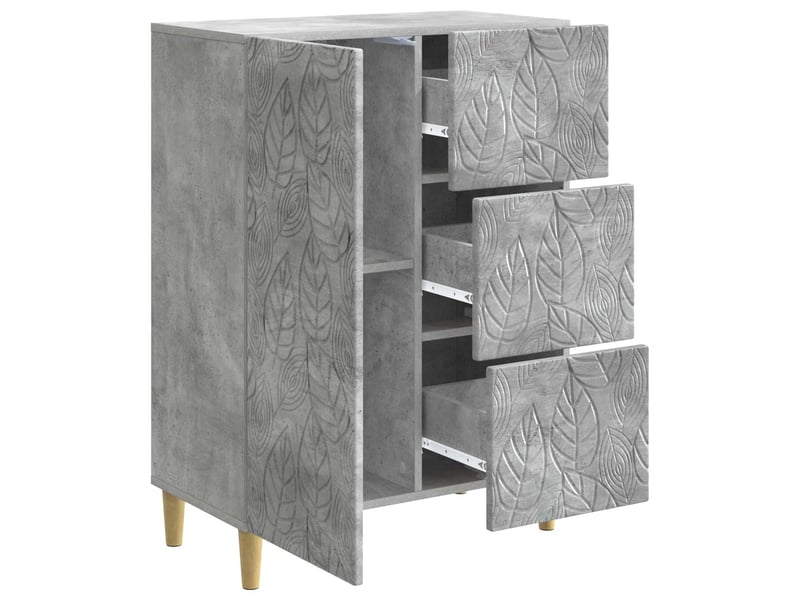  Buffet - bahut - meuble de rangement gris béton 66 x 34,5 x 90 cm bois d'ingénierie  - Conforama D