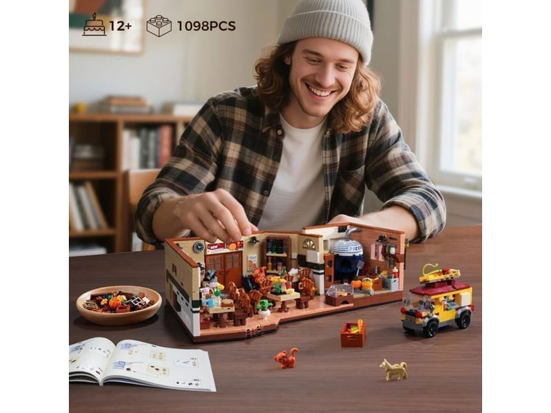  Jeu de construction pizzeria italienne 1098 pieces avec led et camion retro 151498_AABPQ25285_6_DROPFR - Conforama D