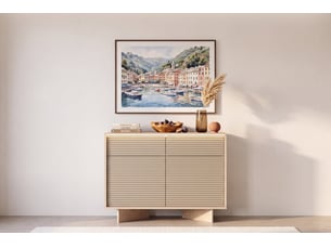 Chiffonnier CASANOVA coloris beige largeur 40 cm hauteur 84.4 cm
