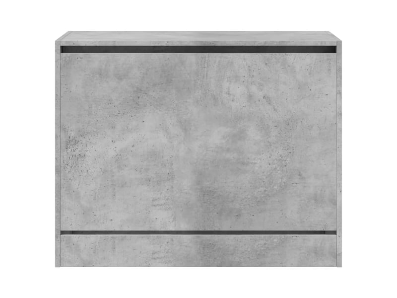  Meuble à chaussure, armoire à chaussures gris béton 80x34x63 cm bois d'ingénierie  - Conforama E