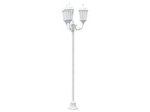 Lumière de jardin vintage 57 x 49 x 241 cm éclairage fort ambiance accueillante en aluminium blanc 02_0058414