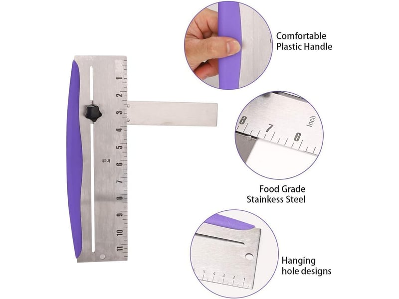  1 pcs grattoir à gâteau réglable en acier inoxydable outils pour lissage de gâteau outils de fabriquer pour gâteau pour débutant et professionnels No commercial references - Conforama B