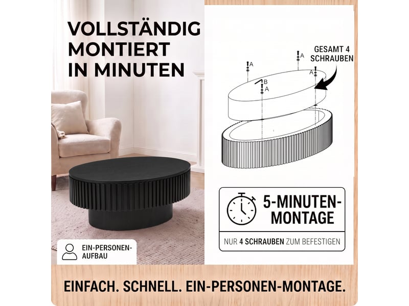Table basse relevable 98 x 60 cm en bois massif et mdf - Conforama D