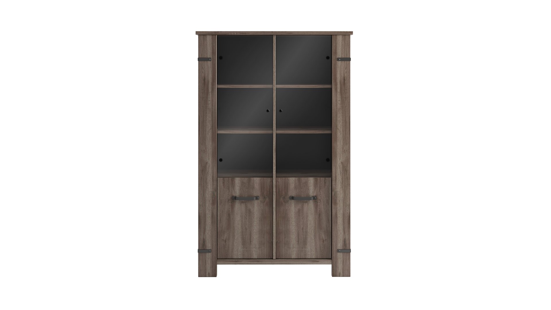 Vitrine DAWSON bois foncé 200 Conforama