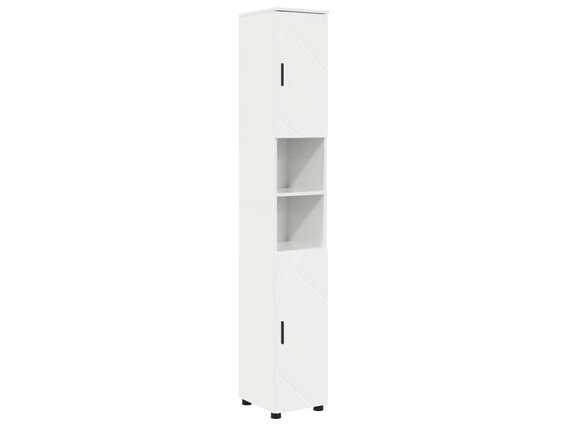 Cabinet de salle de bain, armoire salle de bain blanc brillant 30 x 35 x 192 cm cf65244 - Conforama A