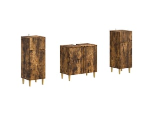 Ensemble de meuble de salle de bain 3 pièces arnhem chêne fumé cf63320