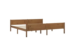 Lit 2 places 200x200 cm coloris marron