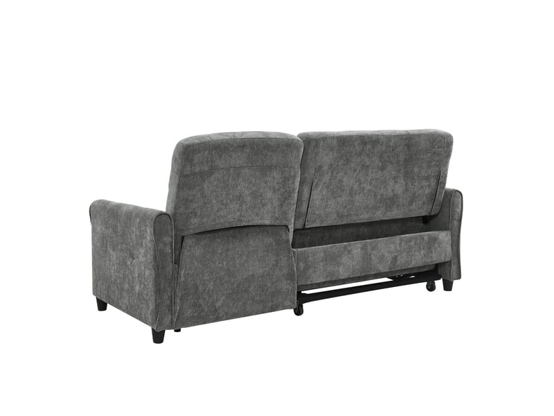 Canapé convertible 3 places en chenille gris avec dossier réglable IKSETERA TRADING LTD - Conforama W
