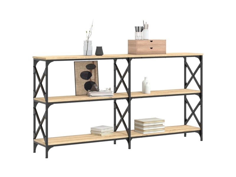  Table de chevet - table console chêne sonoma 156x28x80,5 cm bois d'ingénierie  - Conforama B