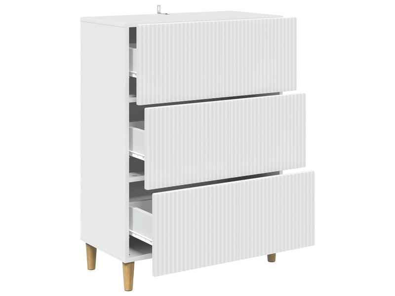  Armoire à tiroirs, rangement bureau blanc 66 x 34,5 x 90 cm bois d'ingénierie shl4970  - Conforama E