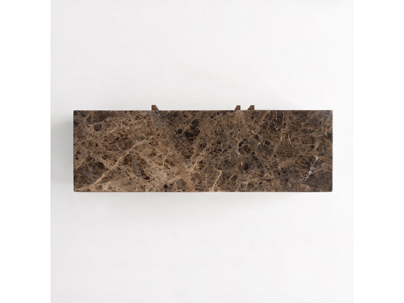 Buffet en bois de manguier et plateau en marbre-flavio Flavio - Conforama E