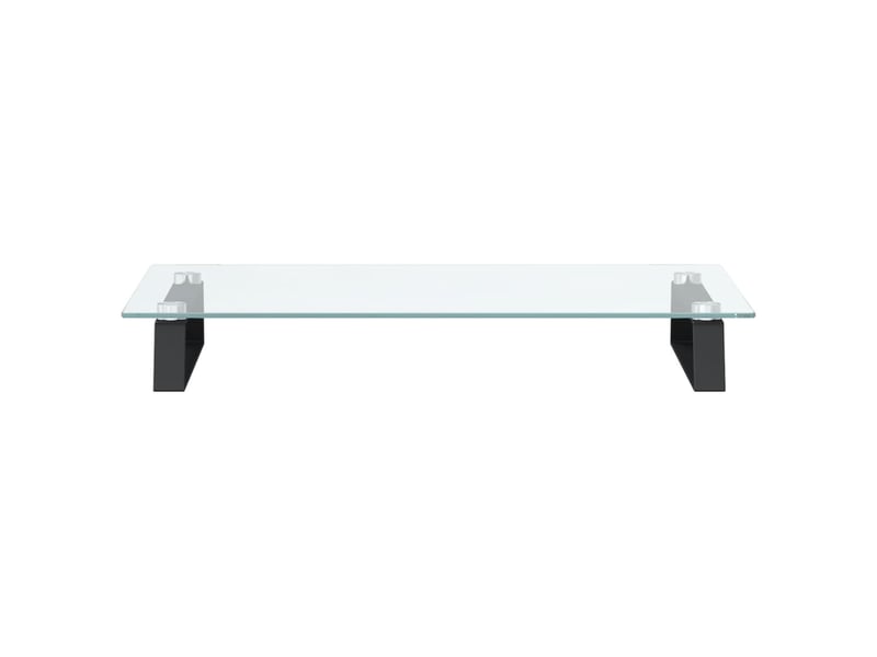  Support de moniteur table meuble bureau 60 x 35 x 8 cm verre trempé et métal noir 02_0044899  - Conforama B