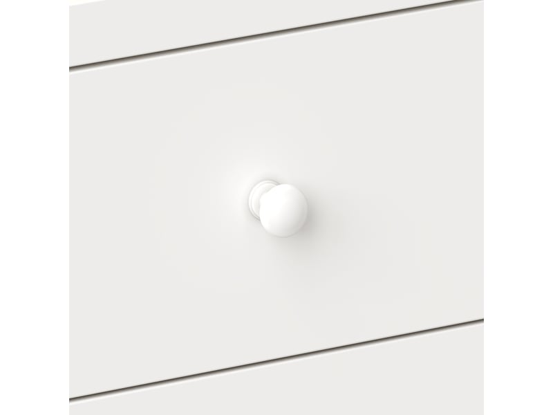  Buffet de cuisine haut 140x180 cm, 4 tiroirs, portes vitrées, mdf blanc, rangement cuisine moderne  - Conforama E