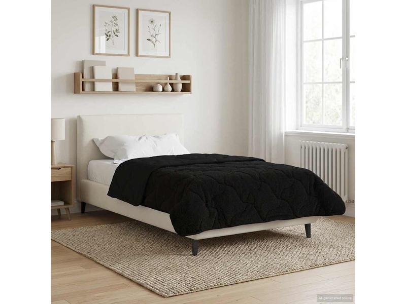  Duvet d'hiver - couette 155 x 220 cm hiver - couette noir respirant  - Conforama D