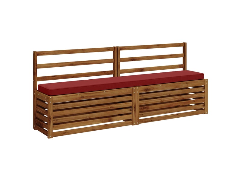  Lot de 2 coussins de banc, coussins d'assise vught 100 % polyester bordeaux cf58431  - Conforama C
