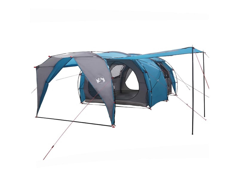  Tente tunnel, tente de camping 6 personne bleu polyester 185t avec revêtement pu  - Conforama A
