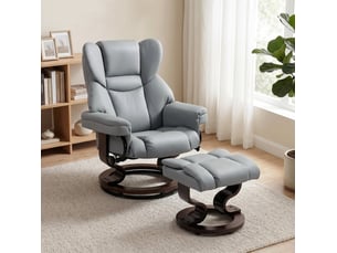 Fauteuil relax manuel  <strong>BEAOK</strong> Simili gris