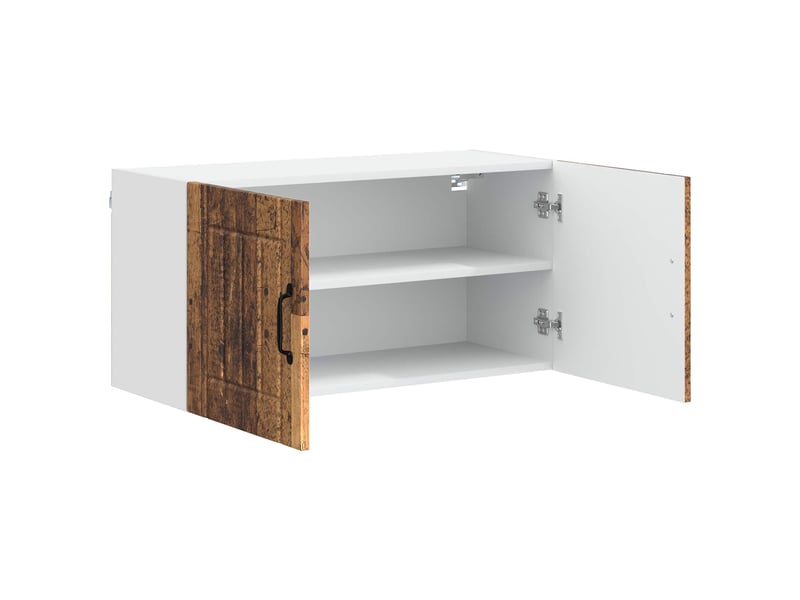  Meuble mural de cuisine, armoire de cuisine bois ancien 80x31x40cm shl9508  - Conforama E