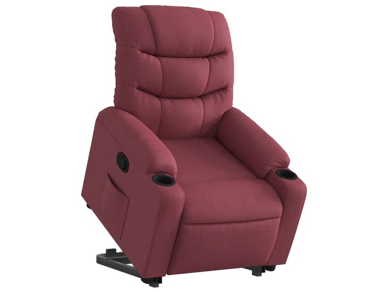  Fauteuil inclinable, fauteuil relax salon rouge bordeaux tissu shl45200  - Conforama C