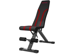 Banc de musculation pliable 82x35x107 cm dossier à 6 positions assise à 4 positions noir