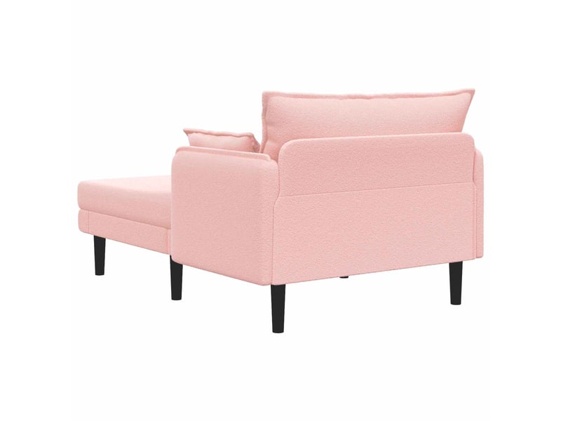  Vidaxl grande méridienne rose bouclé  - Conforama E