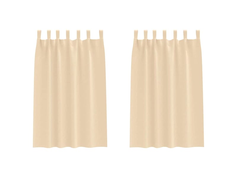 Lot de 2 rideaux occultants, rideaux black-out avec anneaux crème 175 x 140 cm cf44625 - Conforama A