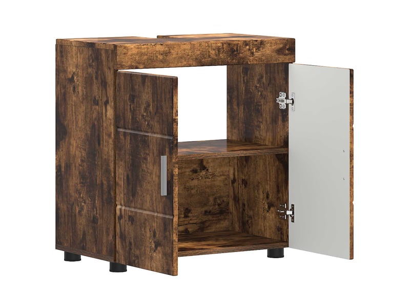 Ensemble d'armoire de salle de bain tulum chêne fumé cf62978 - Conforama E