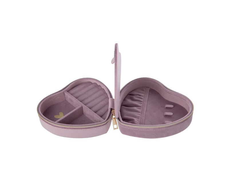  Boîte à bijoux cœur oto 15cm lilas  - Conforama B