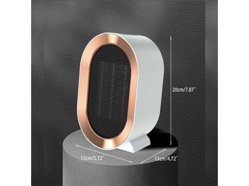 Chauffage d'appoint écoénergétique de 1 200 w. Ventilateur portable à deux vitesses, idéal pour le bureau, pour une chaleur réglable (blanc - Conforama B