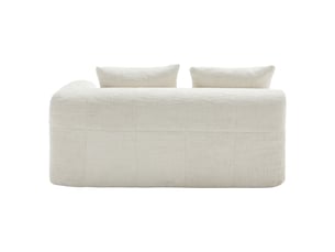 Canapé droit fixe <strong></strong> <strong></strong> 1 place Tissu beige avec coffre de rangement