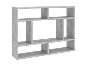 Étagère flottante, étagère murale gris béton 75x16x55 cm bois d'ingénierie cf42354