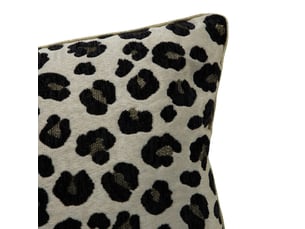 Coussin de noël imprimé léopard noir 50 x 30 cm