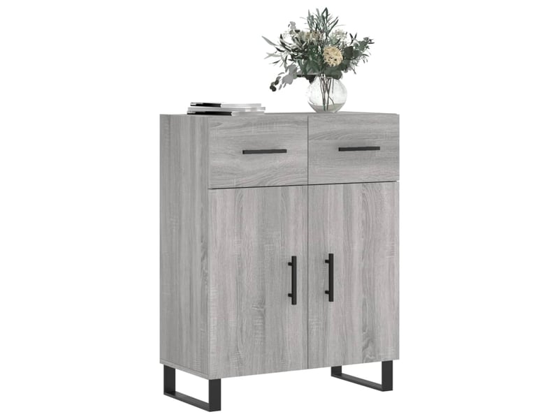 Buffet - bahut - meuble de rangement sonoma gris 69,5x34x90 cm bois d'ingénierie  - Conforama C