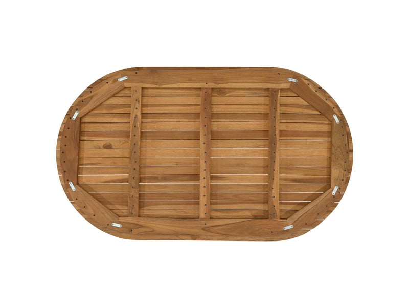  Vidaxl plateau de table 120 x 70 x 3,5 cm ovale bois de teck massif  - Conforama E
